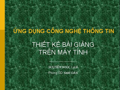 Thiet ke bai giang tren may tinh