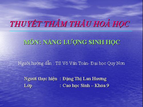 Thuyết thảm thấu hóa học