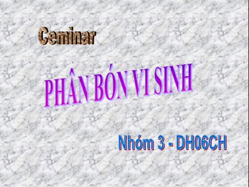 nguyên tố vi lượng - phân bón vi sinh