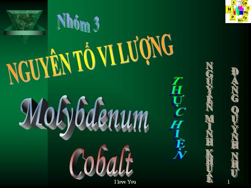 nguyên tố vi lượng - Coban Molypden