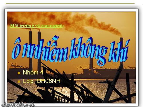 ô nhiễm môi trường không khí