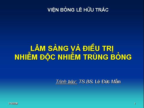 Lâm sàng và điều trị bỏng