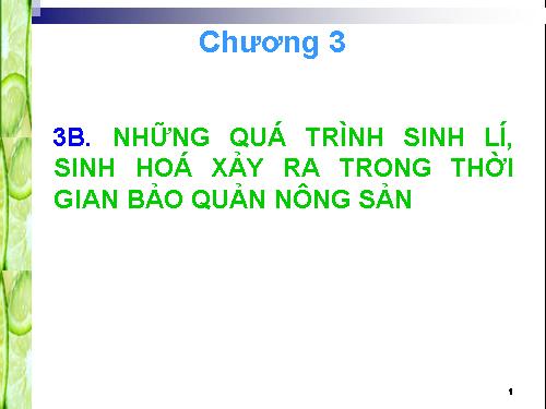 quá trình biến đổi của nông sản