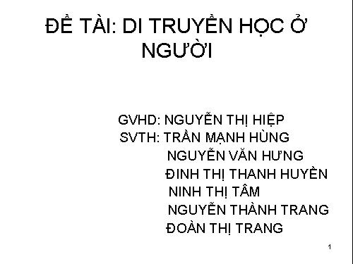 di truyền người