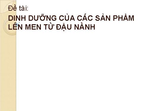 ĐẬU NÀNH