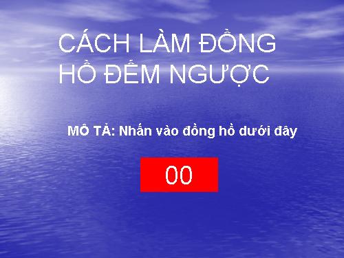 tạo đồng hồ đếm ngược