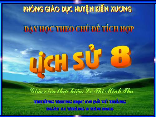Lịch sử địa phương Thái Bình, lớp 8
