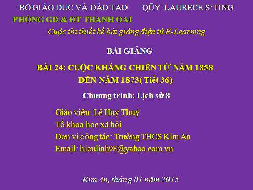 Bài 24. Cuộc kháng chiến từ năm 1858 đến năm 1873