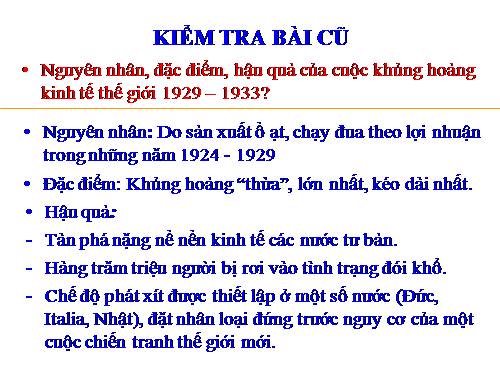 Bài 18. Nước Mĩ giữa hai cuộc chiến tranh thế giới (1918 - 1939)