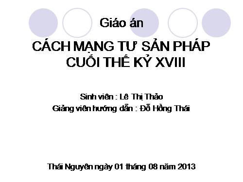 Bài 2. Cách mạng tư sản Pháp cuối thế kỉ XVIII