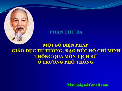 Một số biện pháp giáo dục tư tưởng HCM