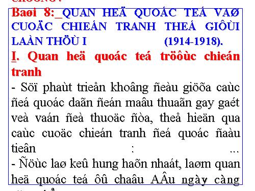 Bài 13. Chiến tranh thế giới thứ nhất (1914 - 1918)