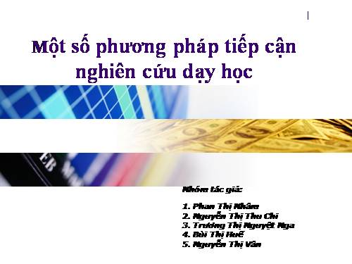 Một số phương pháp tiếp cận dạy học