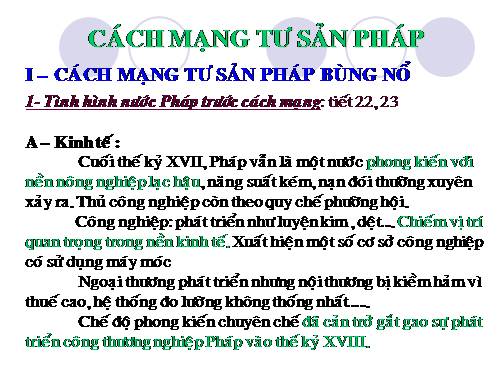 Bài 2. Cách mạng tư sản Pháp cuối thế kỉ XVIII