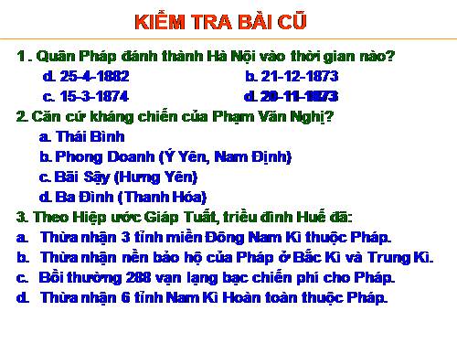 Bài 25. Kháng chiến lan rộng ra toàn quốc (1873 - 1884)