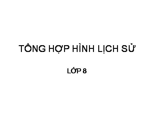 TỔNG HỢP HÌNH LỊCH SỬ 8