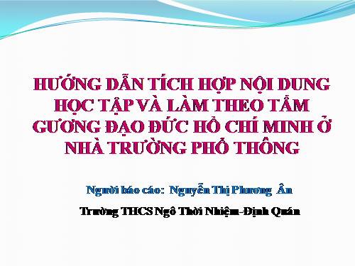 bai giang ve tu tuong HCM