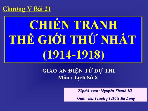 Bài 21. Chiến tranh thế giới thứ hai (1939 - 1945)