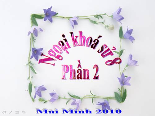 Ngoại khoá - Phần 2- Sử 8- Mai Minh 2010