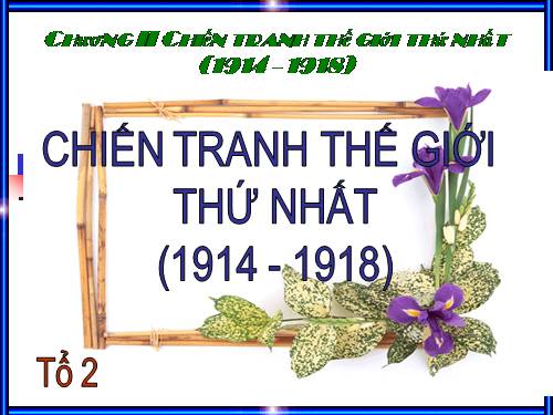 Bài 13. Chiến tranh thế giới thứ nhất (1914 - 1918)