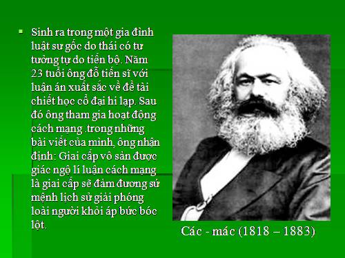 giáo án điện tử :Mác và Ănghen