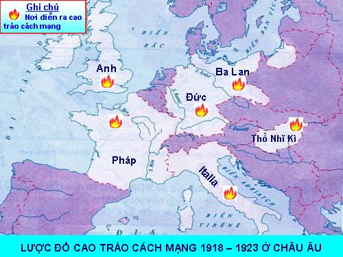 Lược đồ cao trào cách mạng 1918- 1923