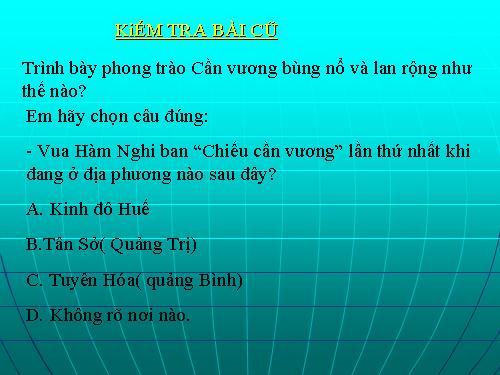 Bài 26. Phong trào kháng chiến chống Pháp trong những năm cuối thế kỉ XIX