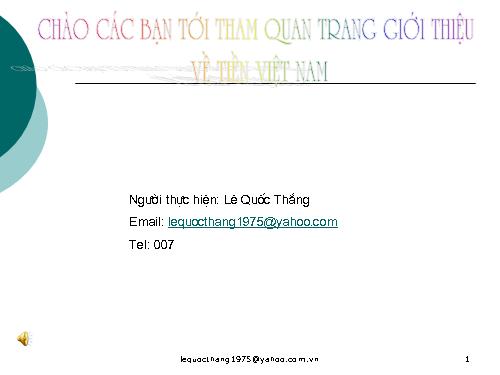 tiền việt qua các thời kì (tiếp)