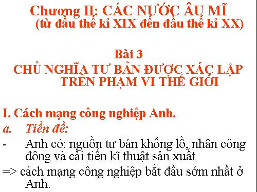 Bài 3. Chủ nghĩa tư bản được xác lập trên phạm vi thế giới