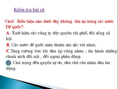 Bài 7. Phong trào công nhân quốc tế cuối thế kỉ XIX - đầu thế kỉ XX