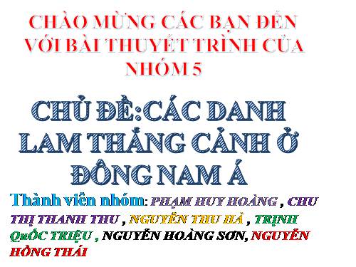 danh lam thắng cảnh ở châu á