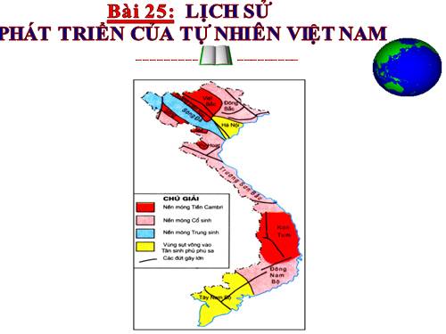 Bài 25. Lịch sử phát triển của tự nhiên Việt Nam