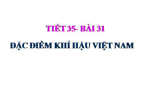 Bài 31. Đặc điểm khí hậu Việt Nam