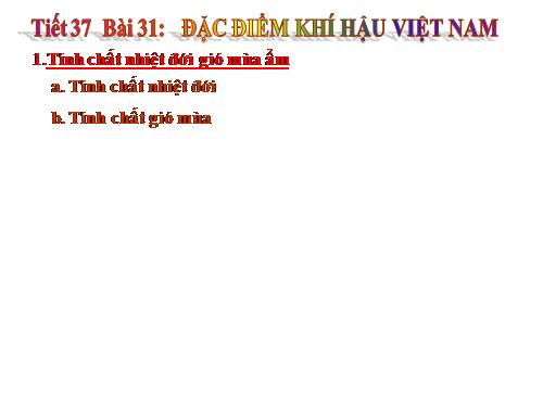 Bài 31. Đặc điểm khí hậu Việt Nam