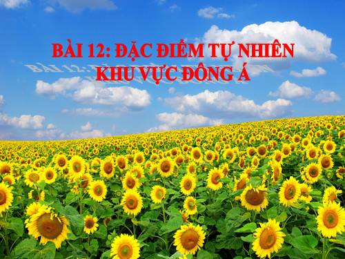 Bài 12. Đặc điểm tự nhiên khu vực Đông Á