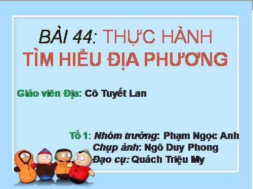 Bài 44. Thực hành: Tìm hiểu địa phương