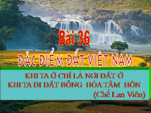 Bài 36. Đặc điểm đất Việt Nam