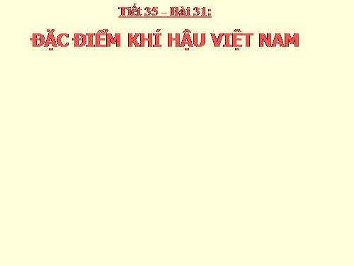 Bài 31. Đặc điểm khí hậu Việt Nam