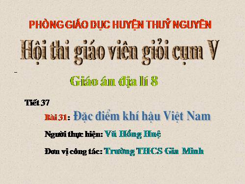 Bài 31. Đặc điểm khí hậu Việt Nam