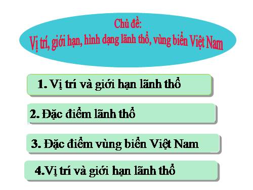 Bài 23. Vị trí, giới hạn, hình dạng lãnh thổ Việt Nam