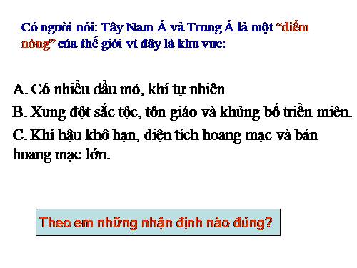 Bài 9. Khu vực Tây Nam Á