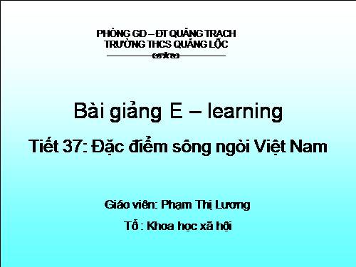 Bài 33. Đặc điểm sông ngòi Việt Nam