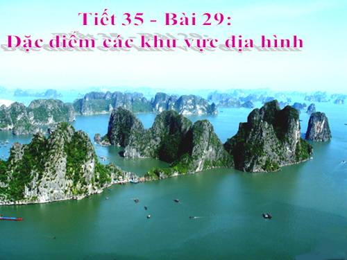 Bài 29. Đặc điểm các khu vực địa hình