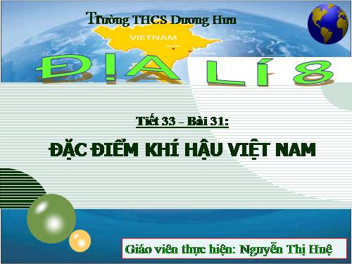 Bài 31. Đặc điểm khí hậu Việt Nam