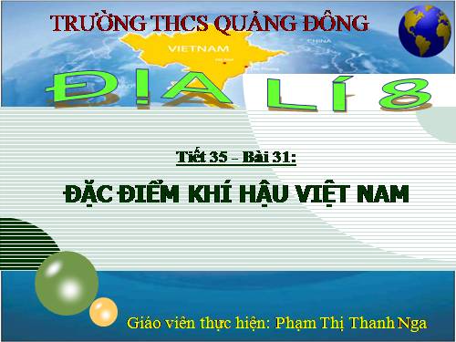 Bài 31. Đặc điểm khí hậu Việt Nam