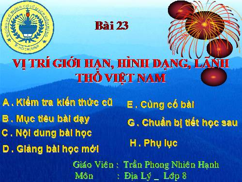 Bài 23. Vị trí, giới hạn, hình dạng lãnh thổ Việt Nam