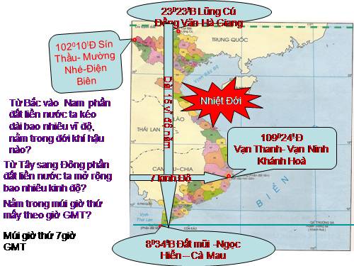 Bài 23. Vị trí, giới hạn, hình dạng lãnh thổ Việt Nam