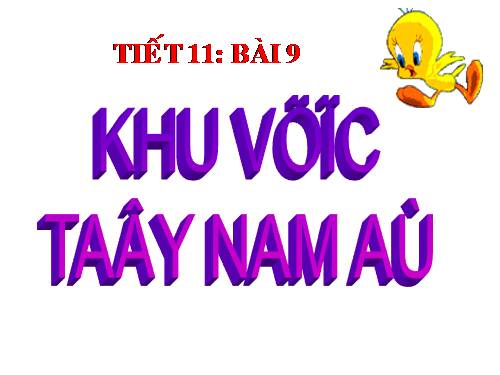 Bài 9. Khu vực Tây Nam Á