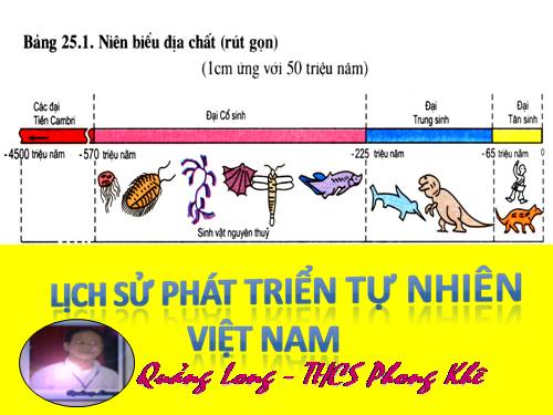 Bài 25. Lịch sử phát triển của tự nhiên Việt Nam