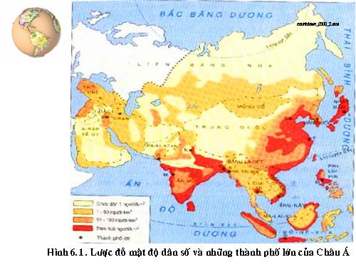 Bài 6. Thực hành: Đọc, phân tích lược đồ phân bố dân cư và các thành phố lớn của châu Á